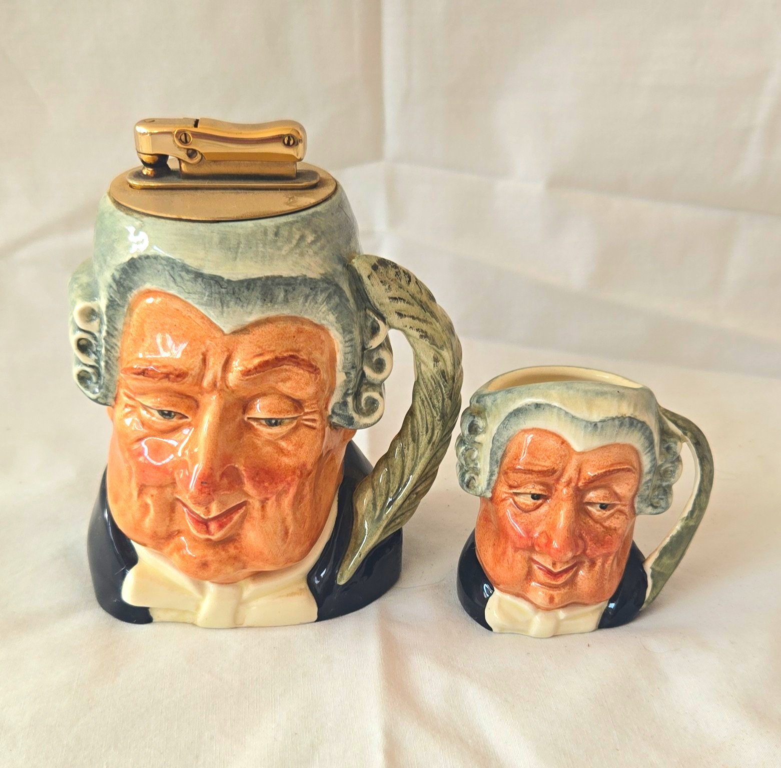 Royal Doulton The Lawyer 1958 Figural Ceramic Lighter And Cigarette Holder