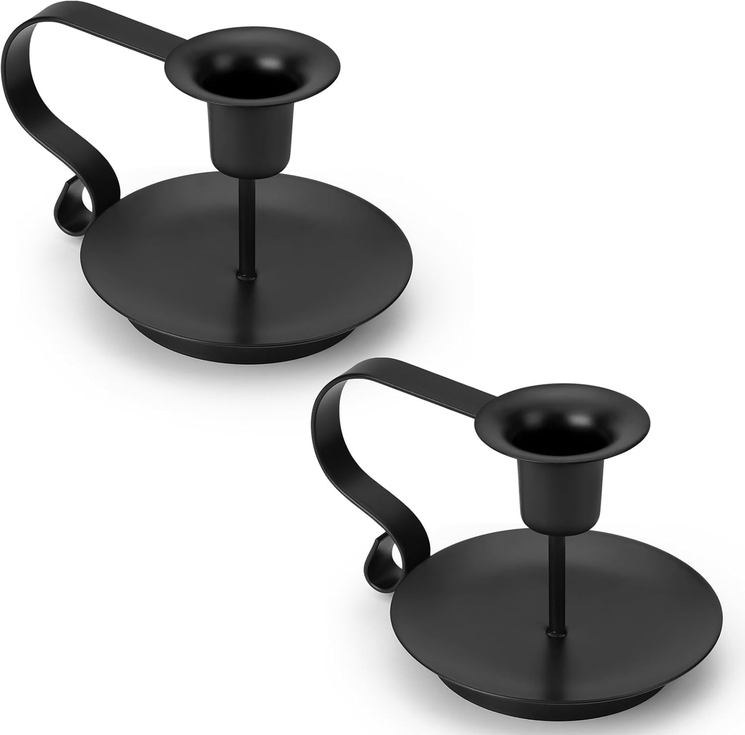 Black Taper Candle Holders Set of 2, Iron Candlestick Holders Black Taper Candle Holders Set of 2, Iron Candlestick Holders