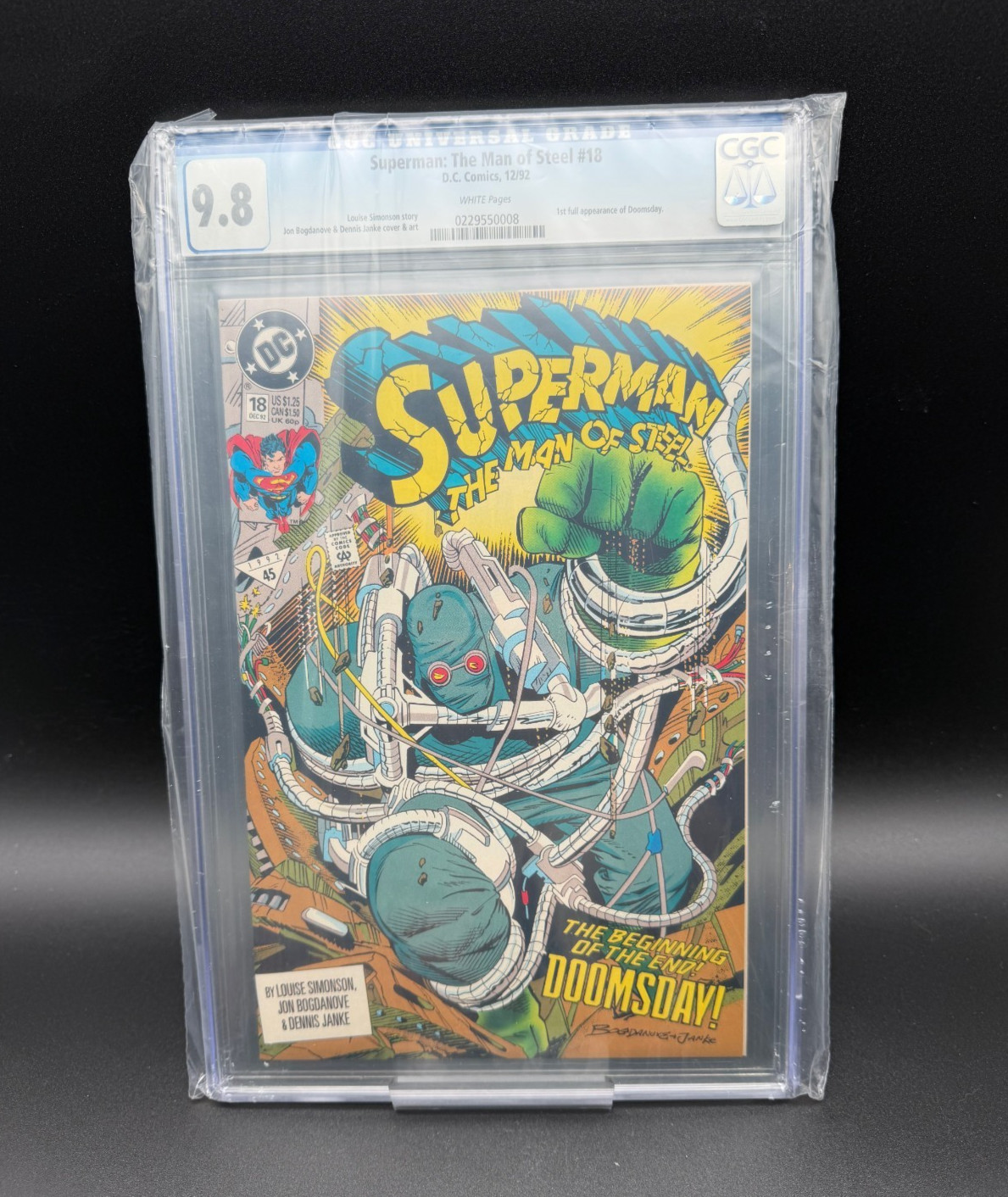 Superman Man of Steel 18 CGC 9.8 KEY 1st Full Appearance DOOMSDAY 1992 DC