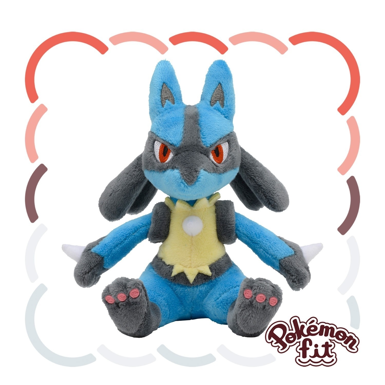 Pokémon Lucario Fit Plush 448 Pokemon Center Official Japan