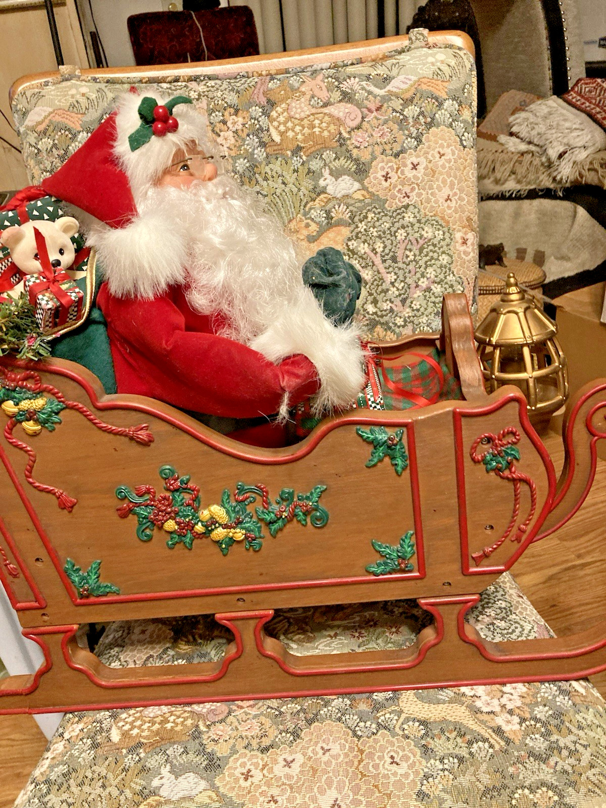 Vintage LARGE Santa Sleigh 24