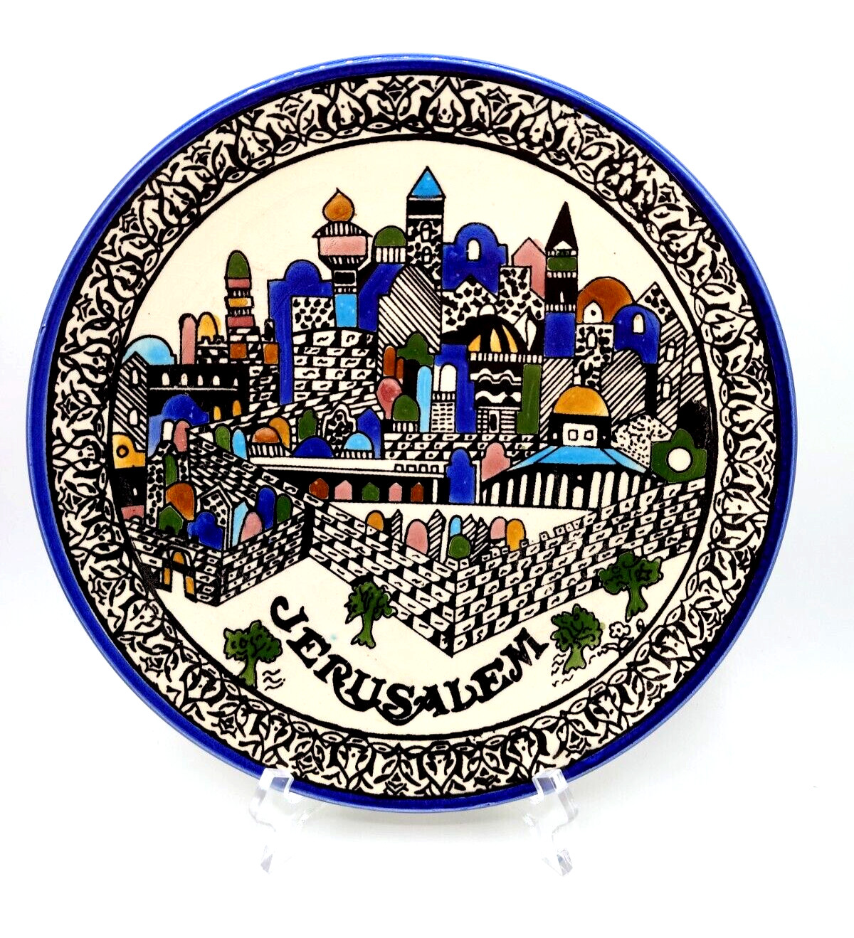 Jerusalem Israel Decorative Ceramic Plate 10.5