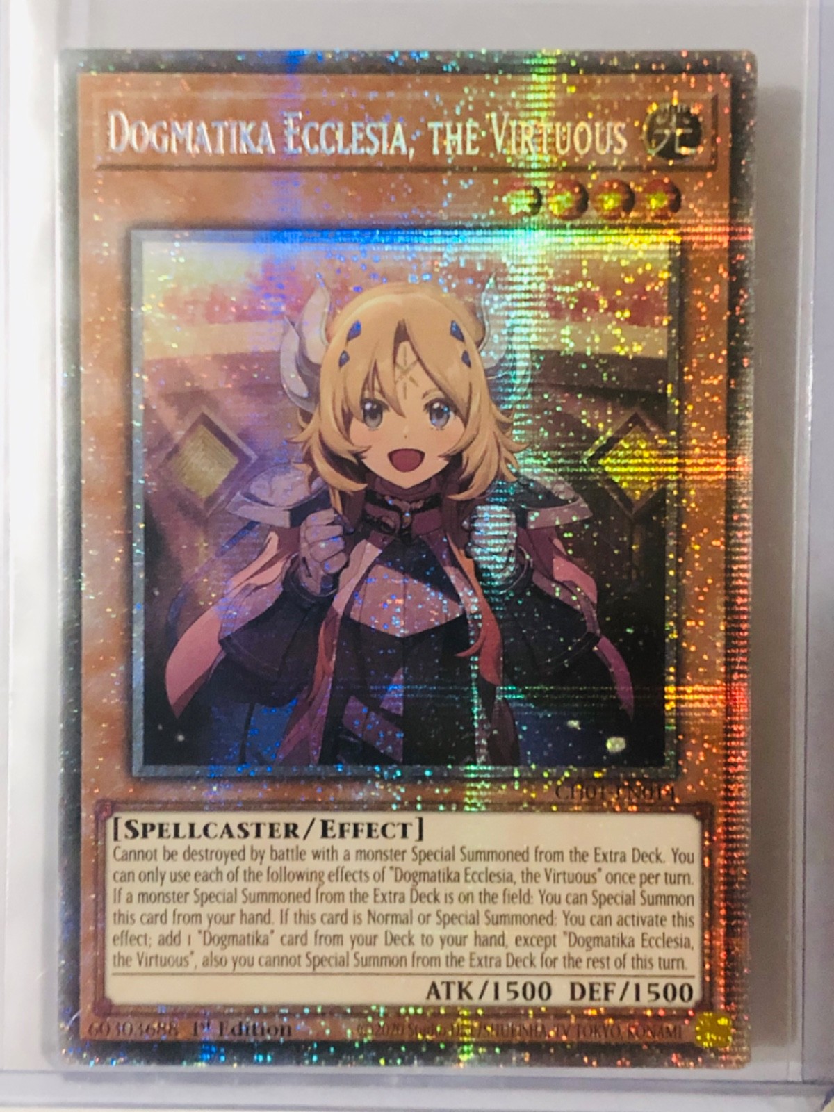 Yu-Gi-Oh Dogmatika Ecclesia, the Virtuous CH01-EN014 Starlight Rare 1st Ed