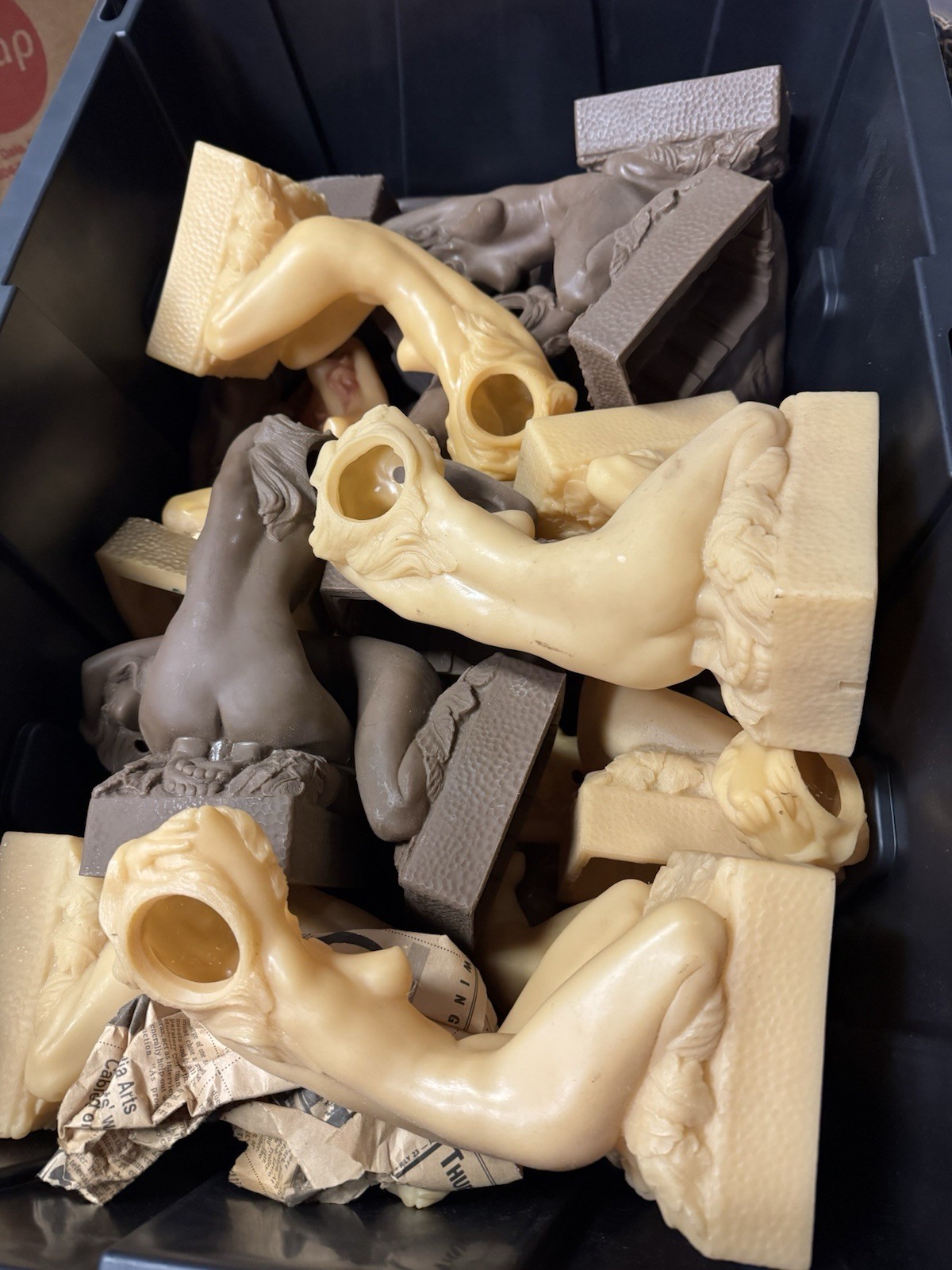 RARE LOT  VINTAGE ANTIQUE NUDE NAKED WOMAN PLASTIC TELEPHONE PRODUCTION SAMPLES