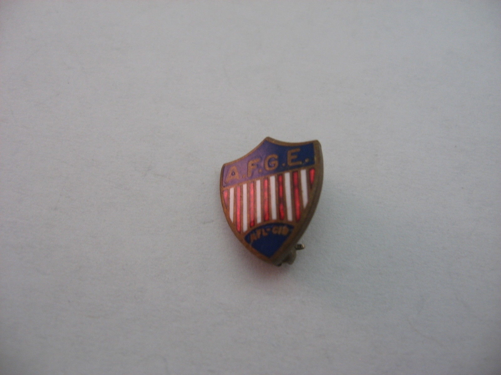 Vintage AFGE AFL-CIO Shield Lapel Pin Badge Enamel Government Employees Union