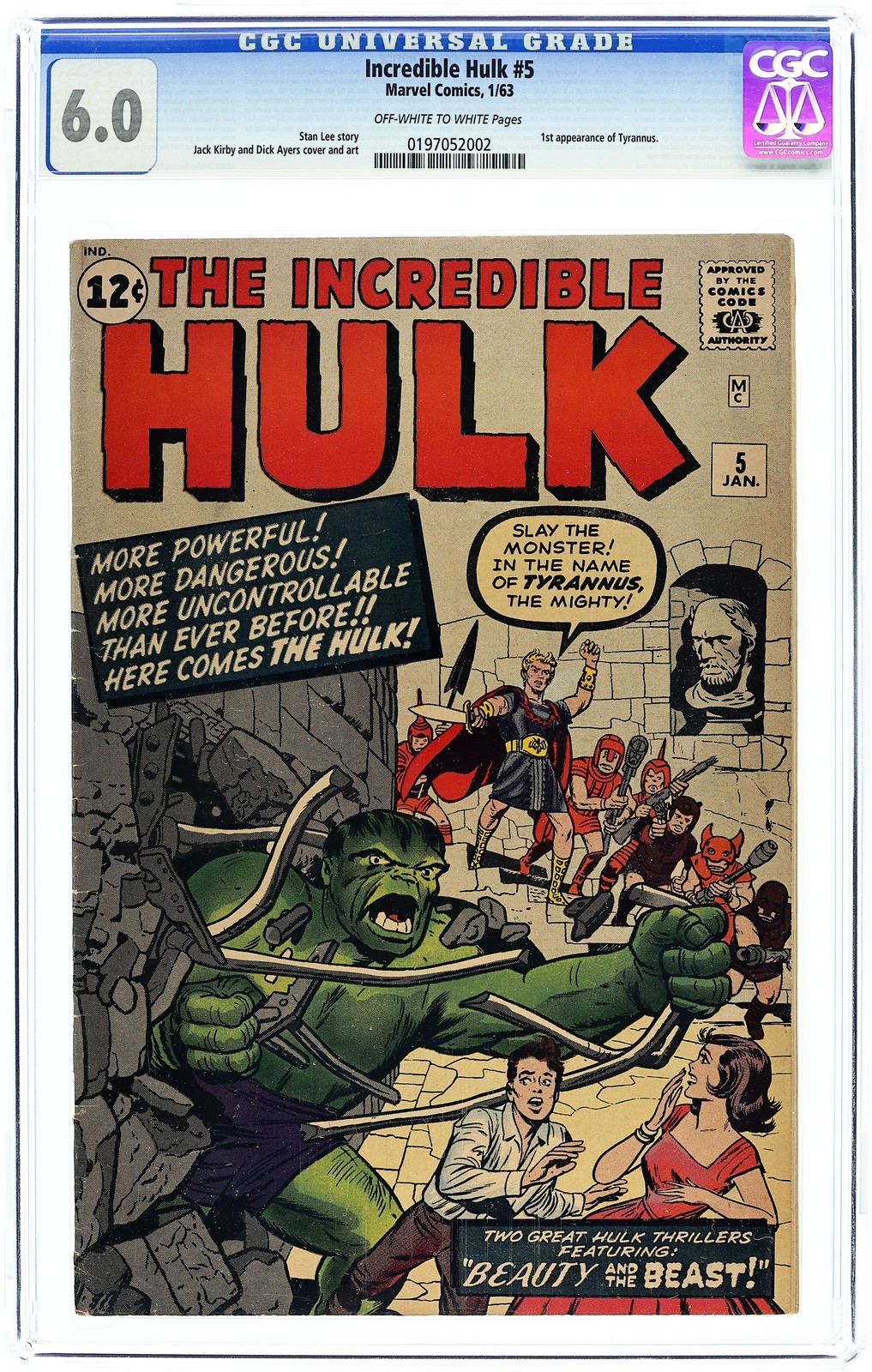 Incredible Hulk #5 CGC 6.0 1963 0197052002
