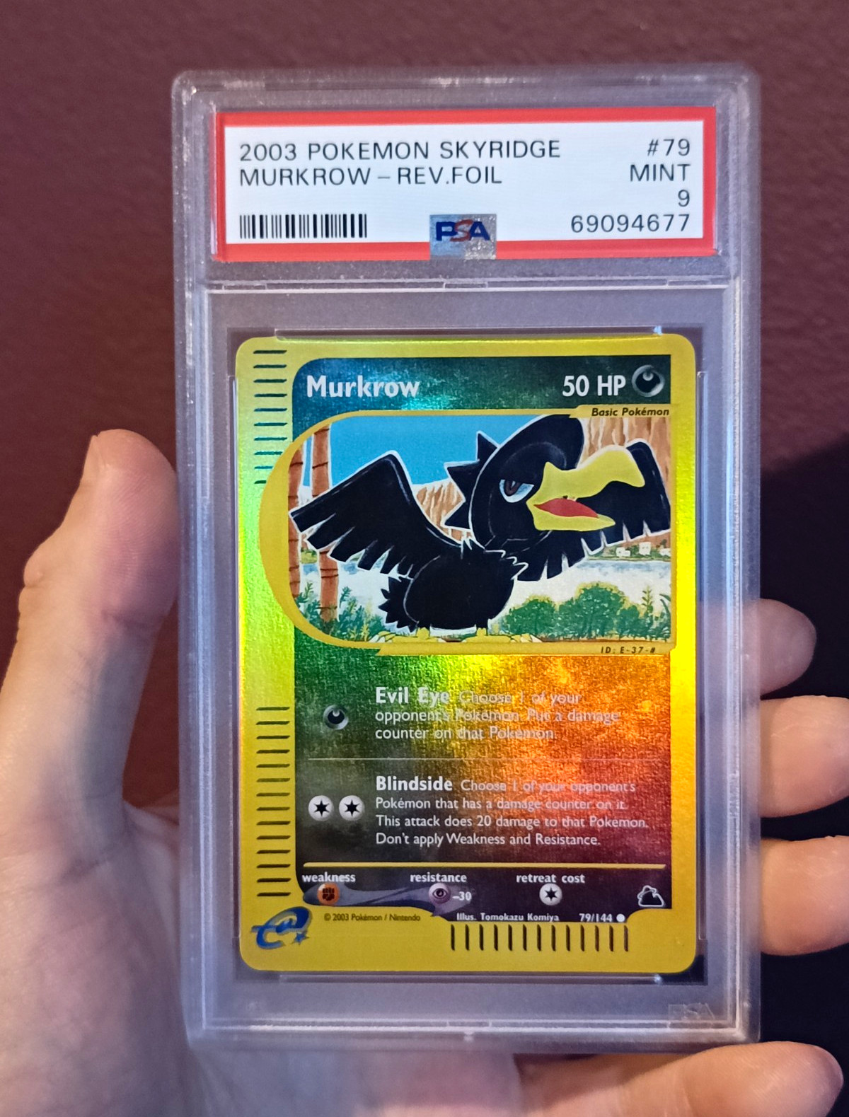Pokemon Skyridge Murkrow 79/144 Reverse Holo - PSA 9 Mint