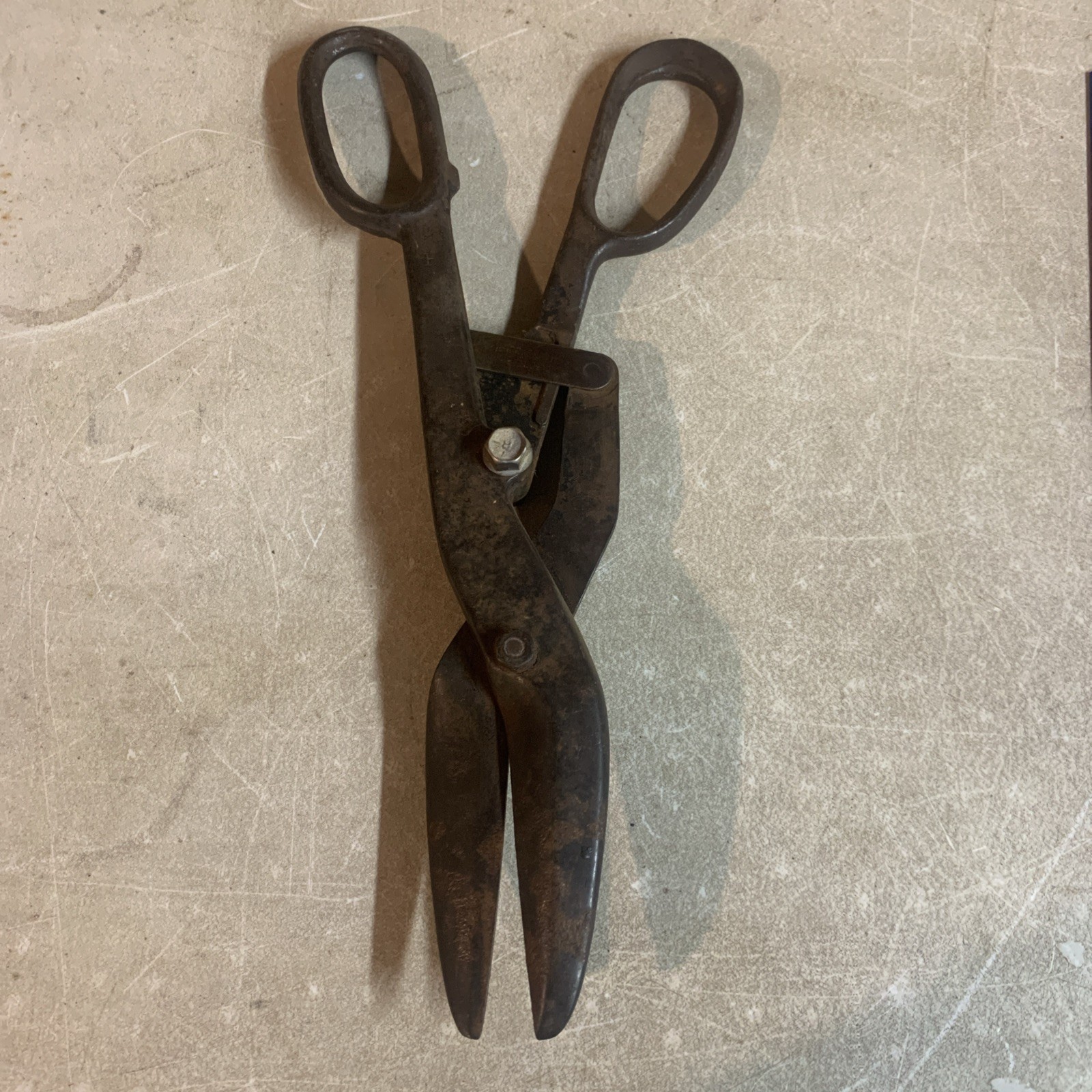 Vintage Dual Action Tin Snips 13” Heavy Duty Marked