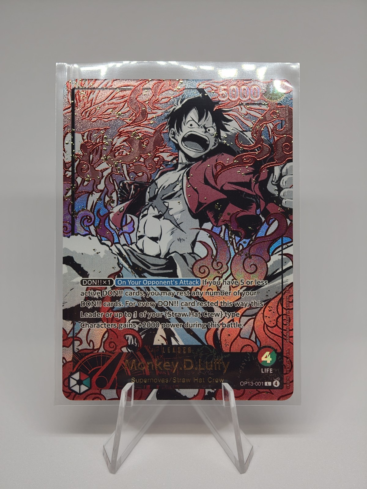 One Piece OP13 001 Monkey D. Luffy 3rd Anniversary English TCG