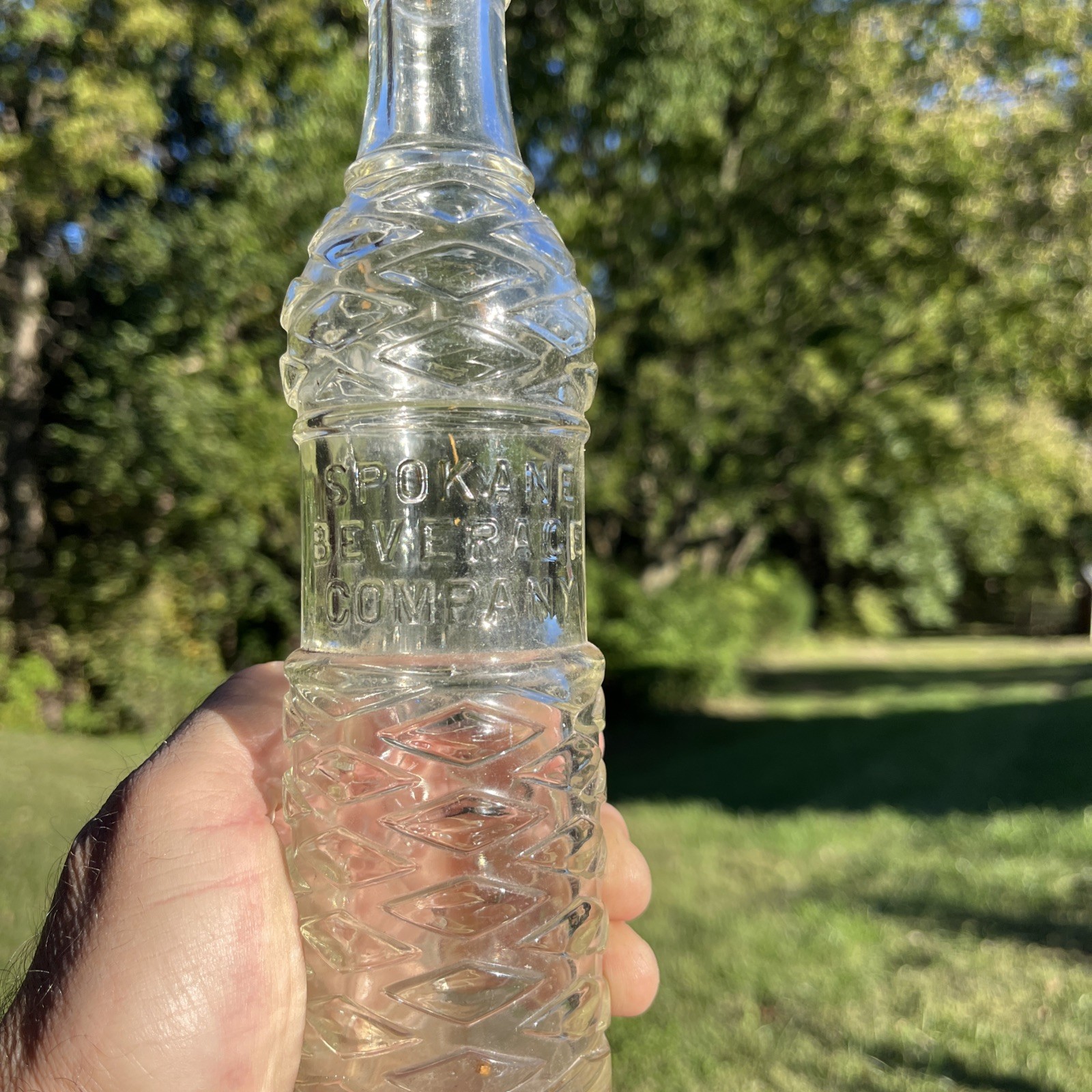 Vintage Spokane Beverage Company Embossed Bottle