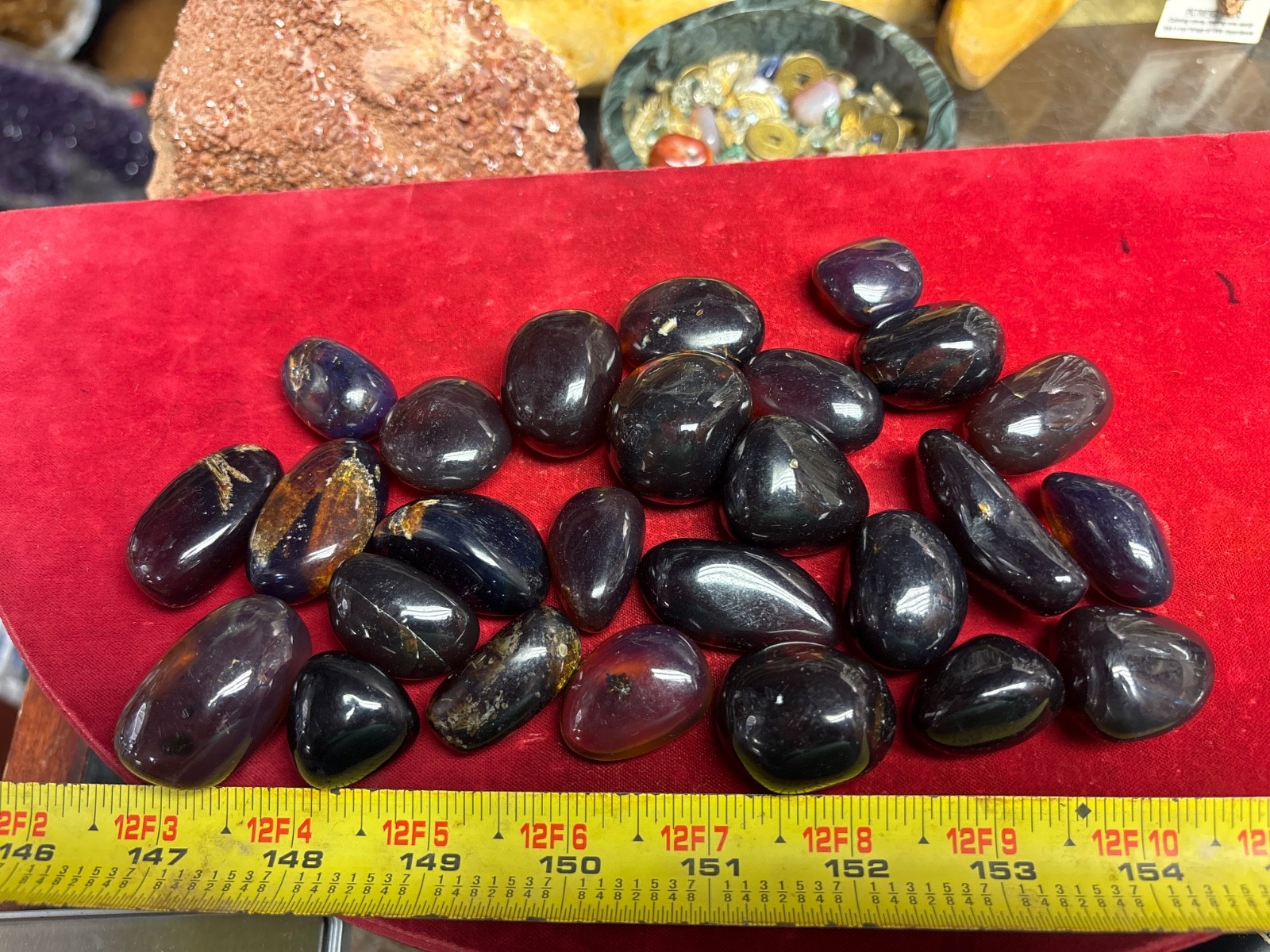 1 Kilogram Of  Red Amber Rare Tumbled Stones 20-25mm