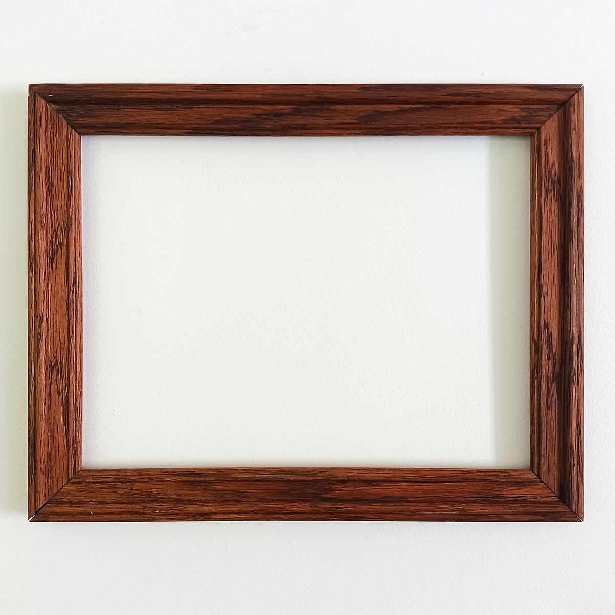 Vintage American Red Oak Wood Art Document Print Frame Landscape 8.5 x 11 Letter