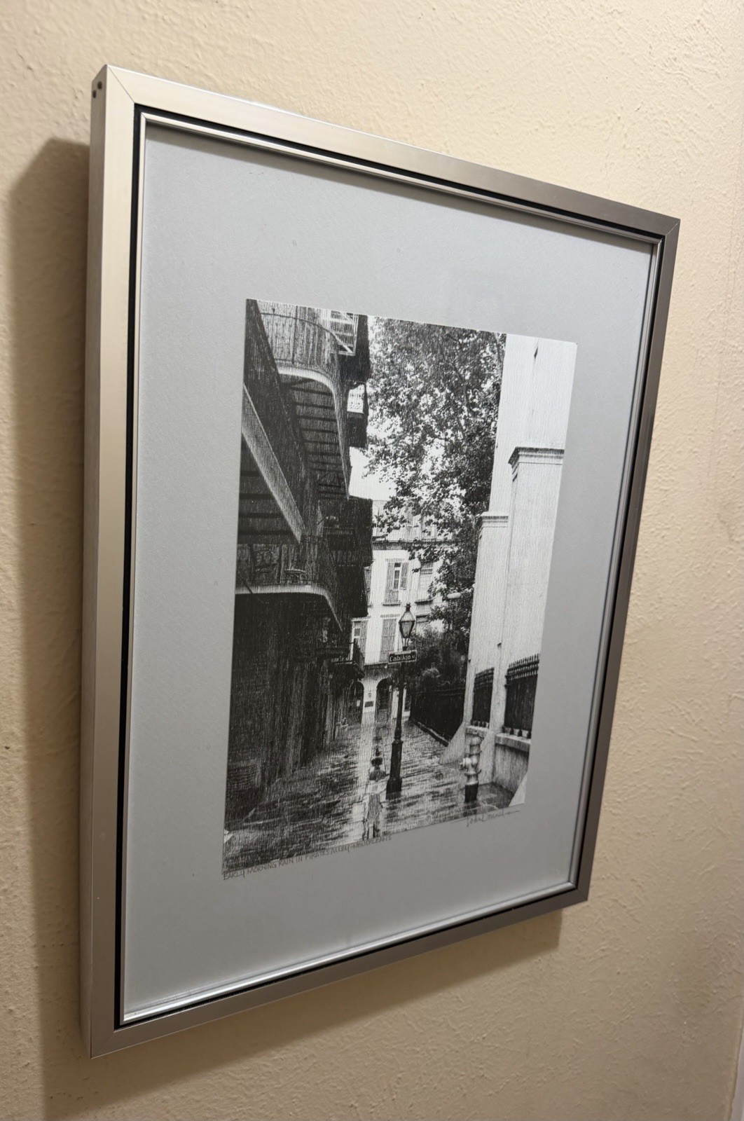 AUTHENTIC Early Morning Rain-Pirate\'s Alley-New Orleans-John Donnels-16”x1”x21”