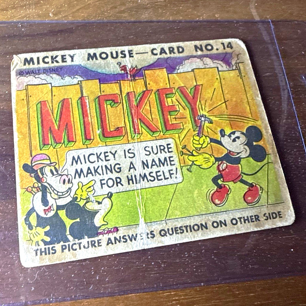 1935 Mickey Mouse R89 #14 type 1 poor condition