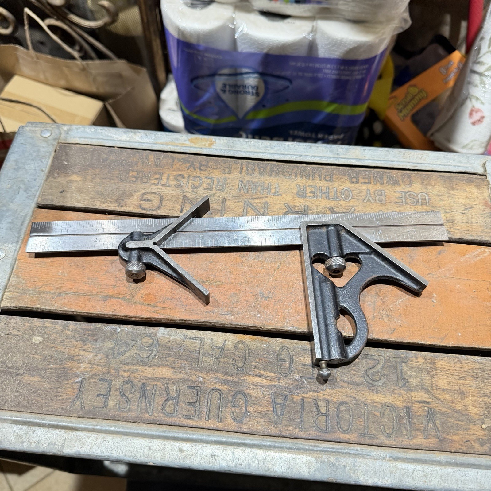 Millers Falls Machinists Combination Square, Rule, & Center Head Tempered No.4