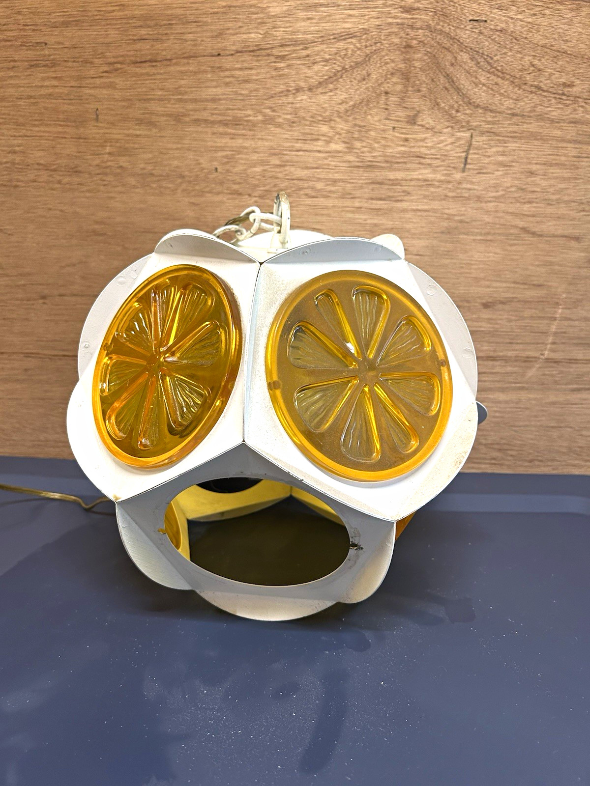 Vintage 1970s Lite Trend by Halo Lucite Citrus Slice Hanging Fixture