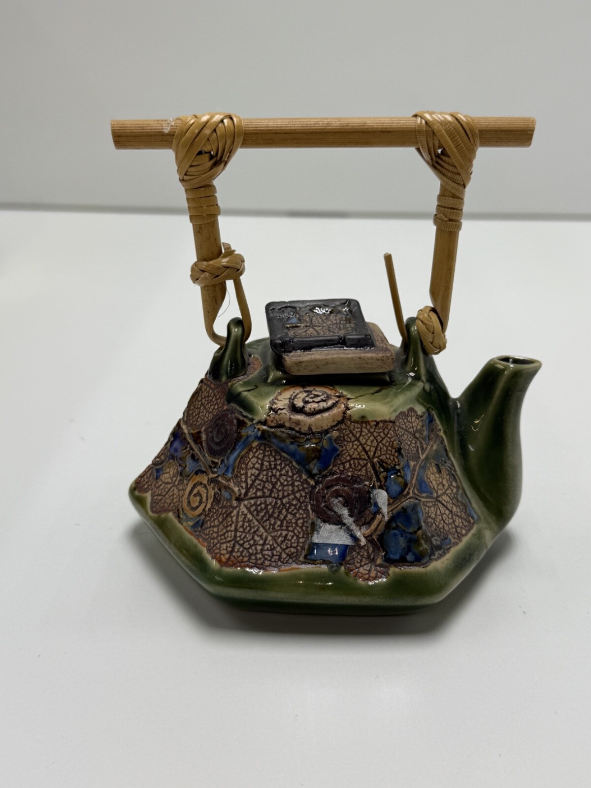 Small handmade teapot Tenmoku Malaysia handicraft