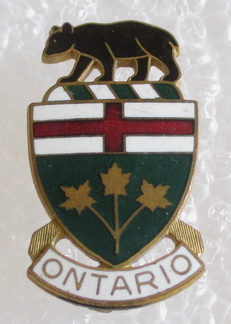 Vintage Province of Ontario, Canada Coat of Arms Travel Souvenir Collector Pin