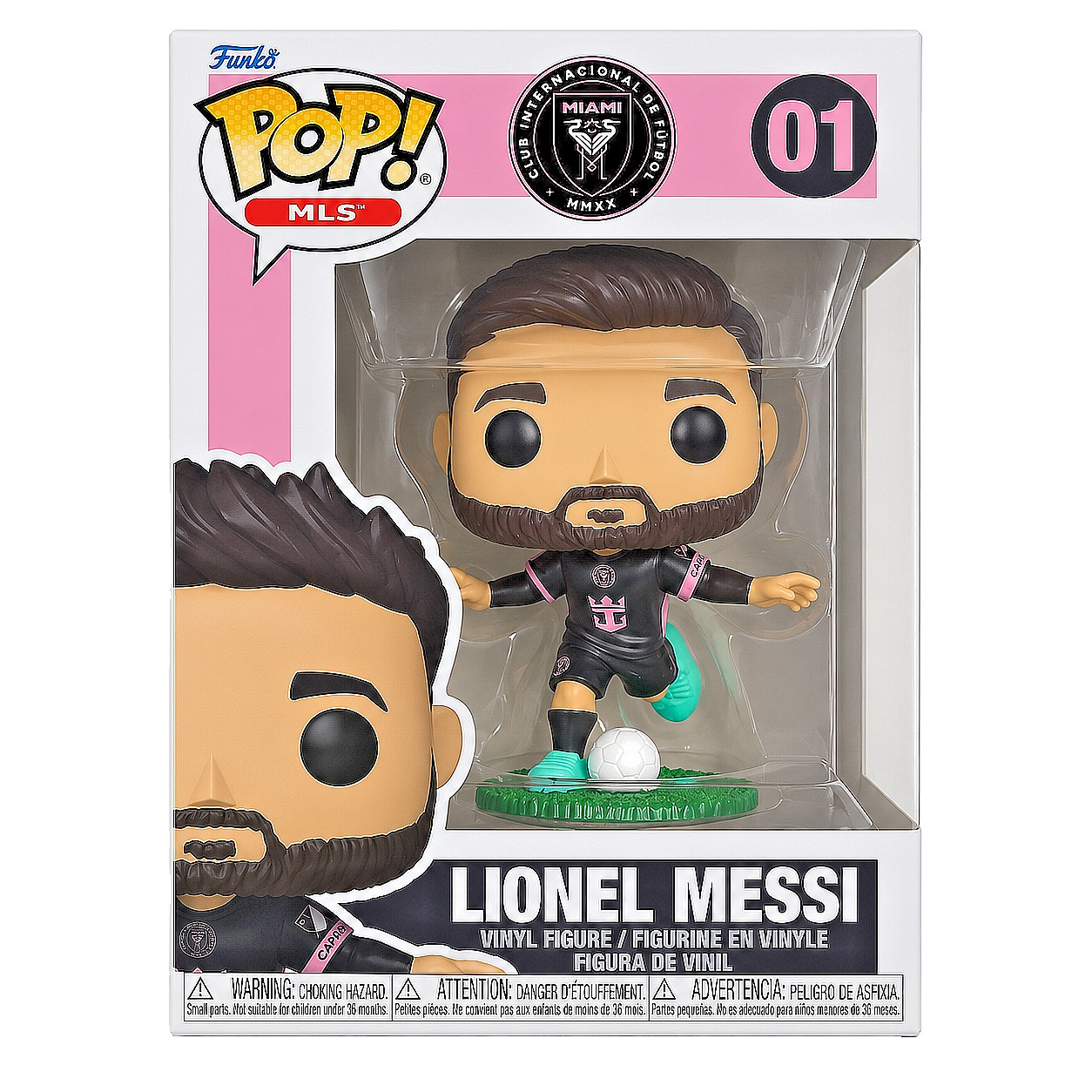 Funko Pop MLS Lionel Messi 01 Inter Miami CF Away Soccer Vinyl Figure New NIB