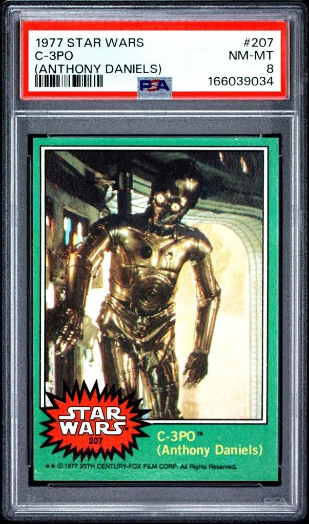 1977 Topps Star Wars C-3PO Corrected #207 PSA 8 NM-MT