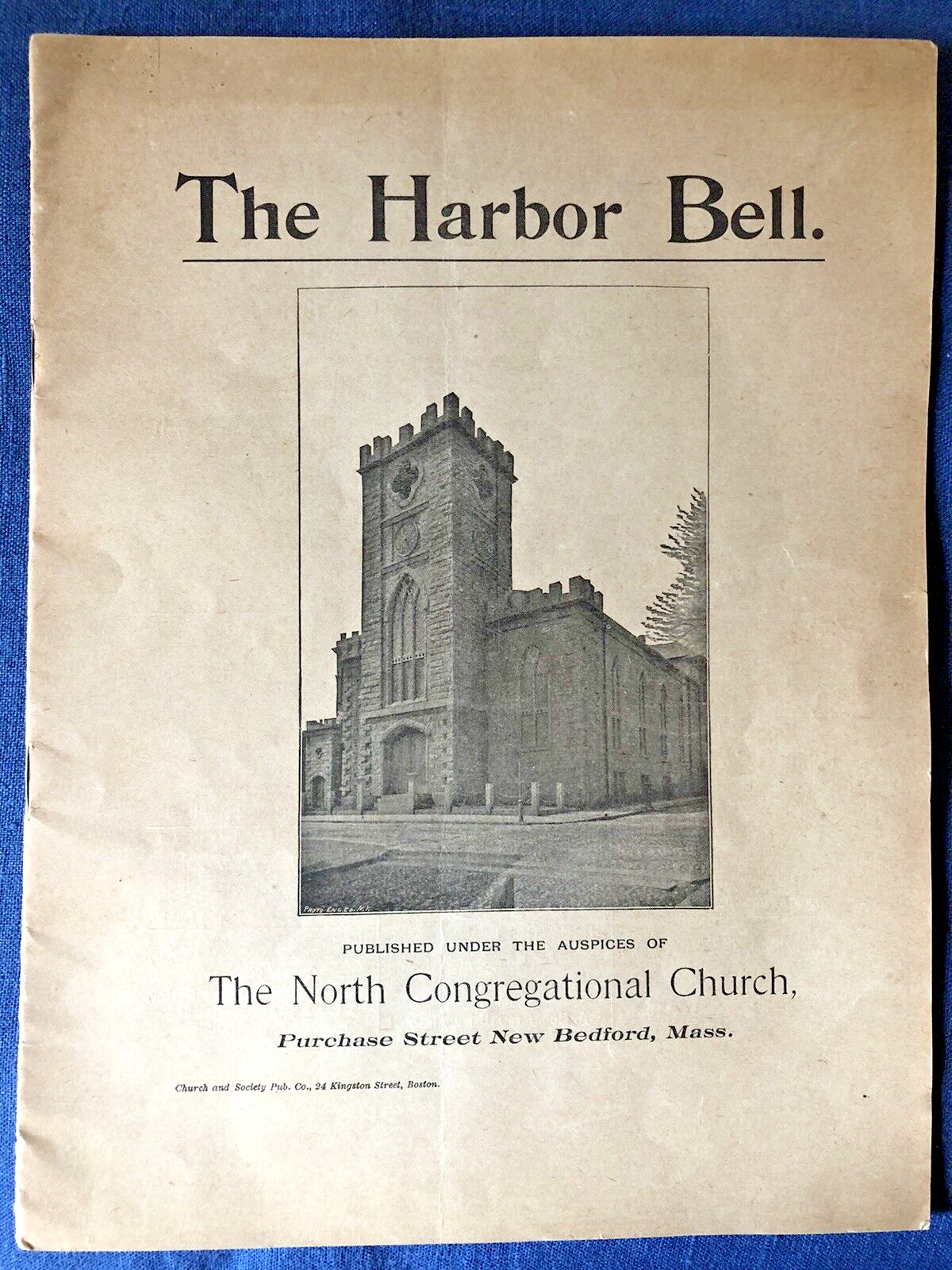 NEW BEDFORD MA 1893 Evangelical Monthly HARBOR BELL Death of Sexton Bell Ringer