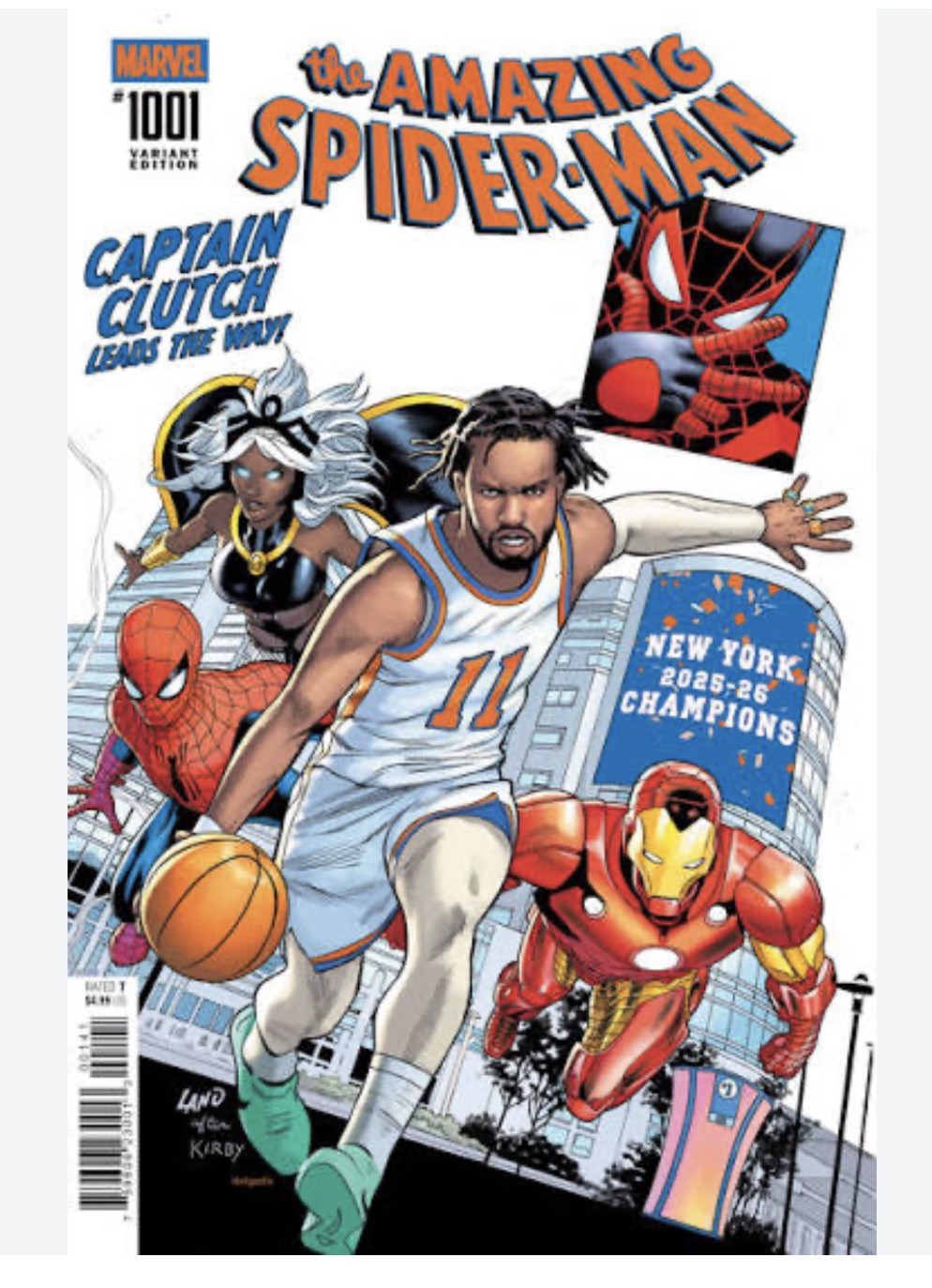 AMAZING SPIDER-MAN #1001 JALEN BRUNSON NY KNICKS NYCC EXCLUSIVE NM 2026 IN-HAND