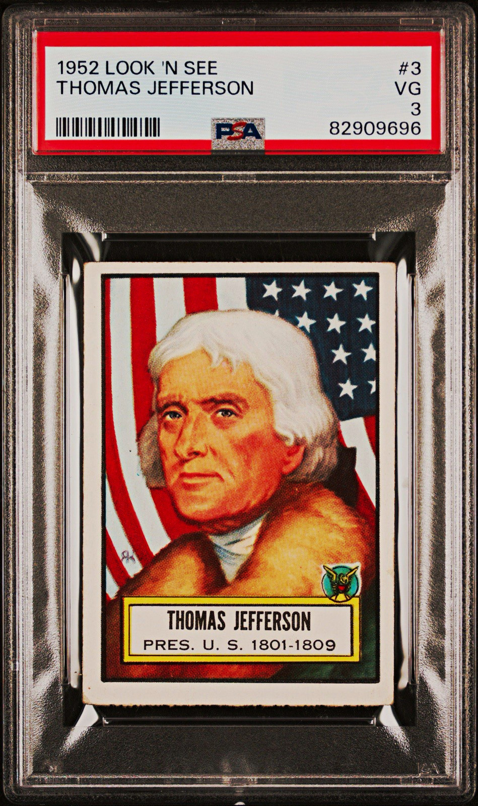 1952 Look N See #3 Thomas Jefferson PSA 3
