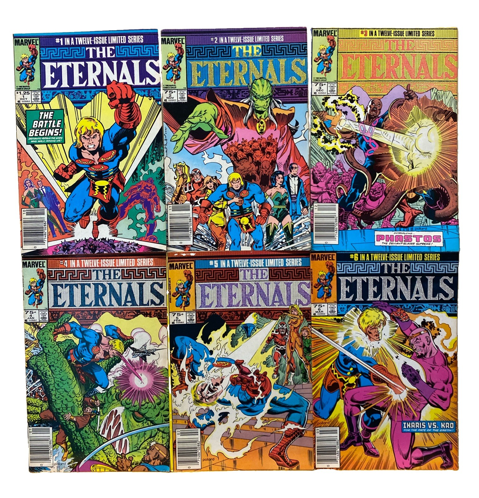 The Eternals (1985) 1-8, 10 Marvel Comics