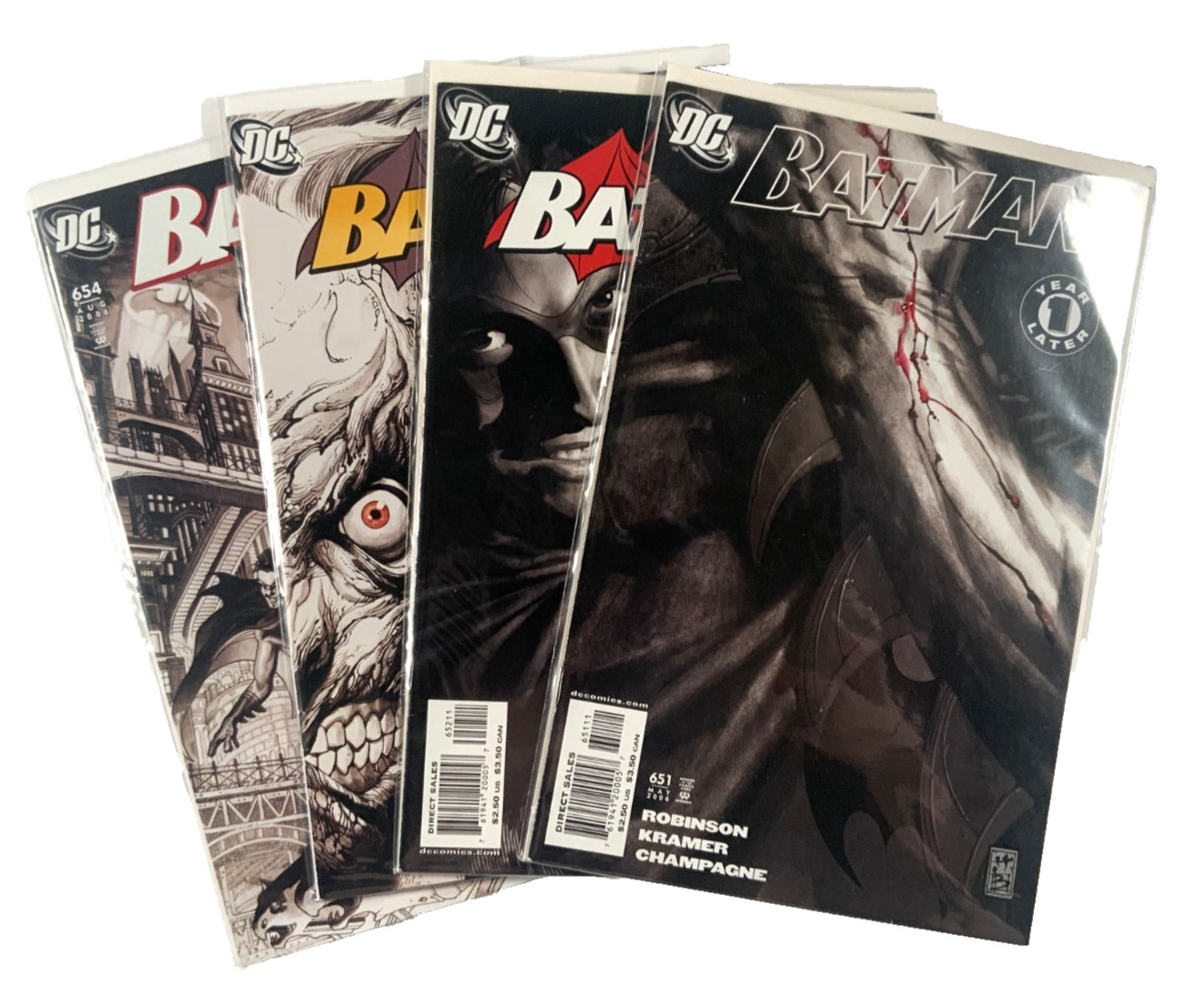 DC BATMAN (2006) #651 652 653 654 Bianchi Covers Year 1 Later NM (9.4) Ship FREE