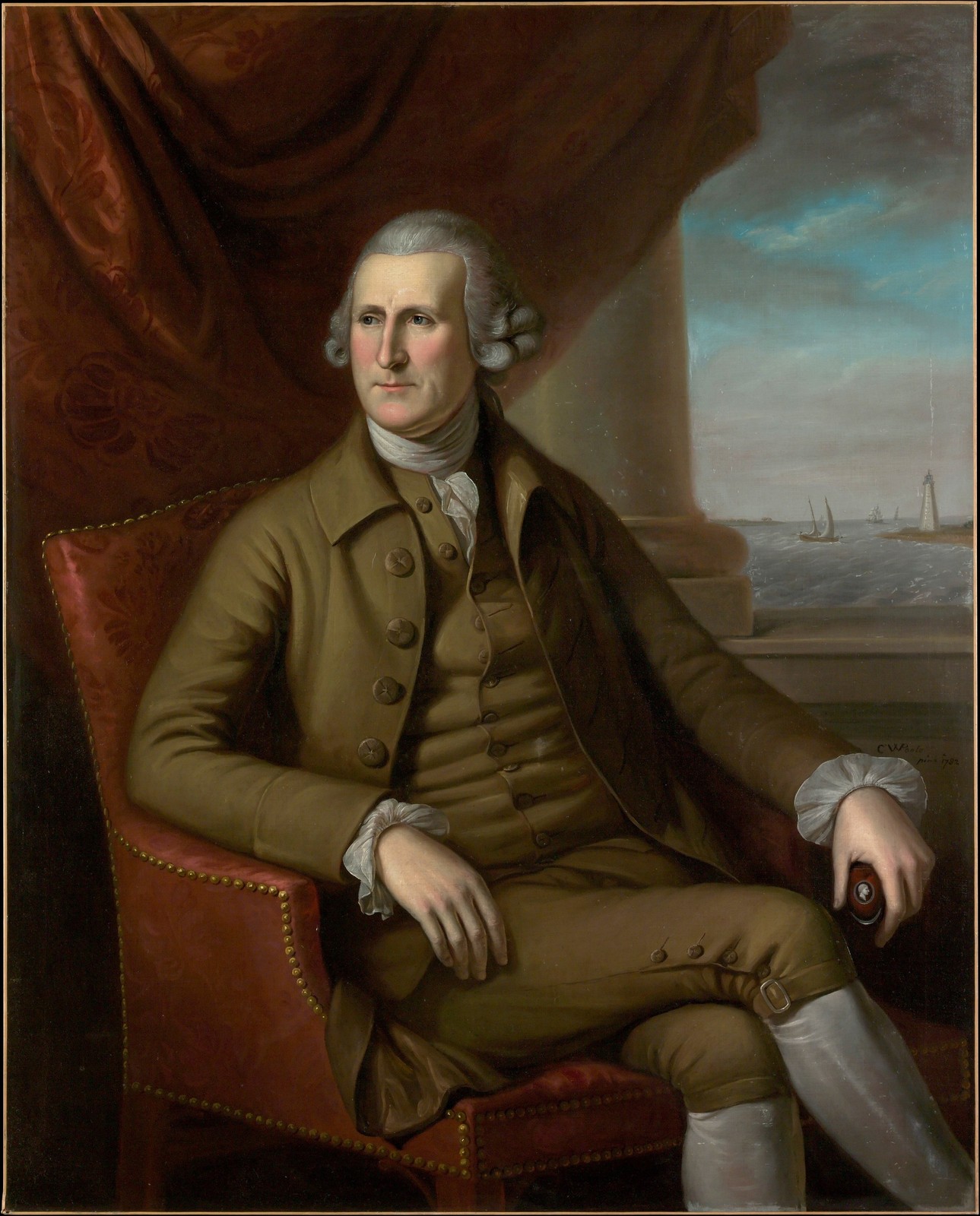 Charles Carroll Carrollton 1782 Vintage Portrait Photo Reprint Wall Art