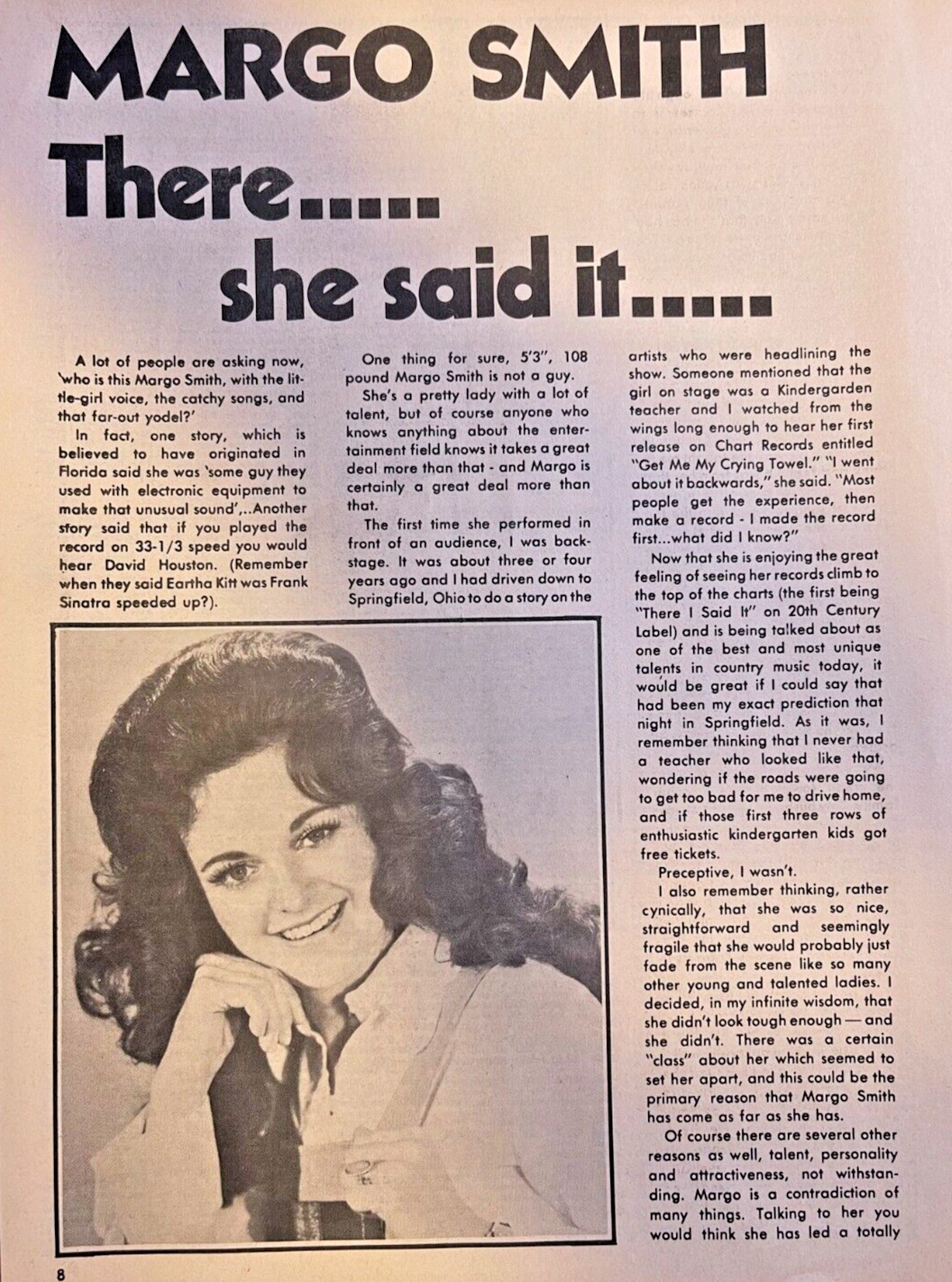 1976 Country Singer Margo Smith