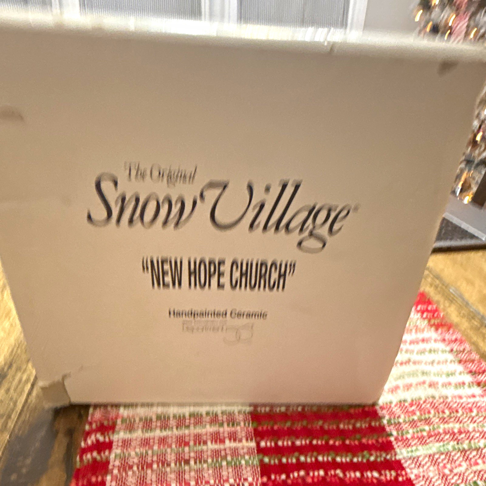 Department 56 Snow Village New Hope Church Hand Painted Ceramic Lighted Building