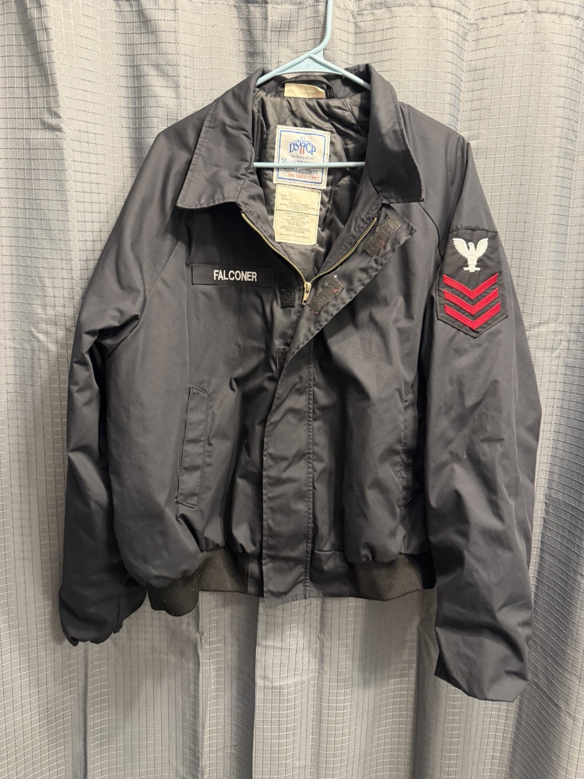 Vintage US Navy Utility Jacket DSCP Quarterdeck E-6 PO1 Falconer XL Regular