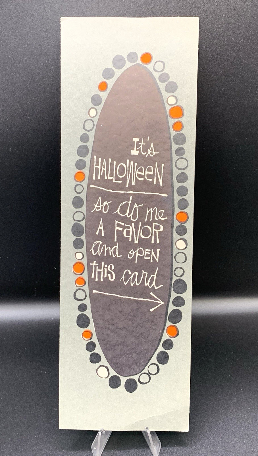 Gibson Studio Vintage Halloween Greeting Card Skeleton “A Little Fresh Air”