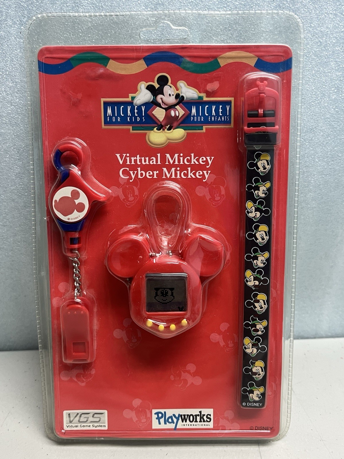 Playworks Virtual Mickey Cyber Mickey VGS Handheld Game Vintage Red