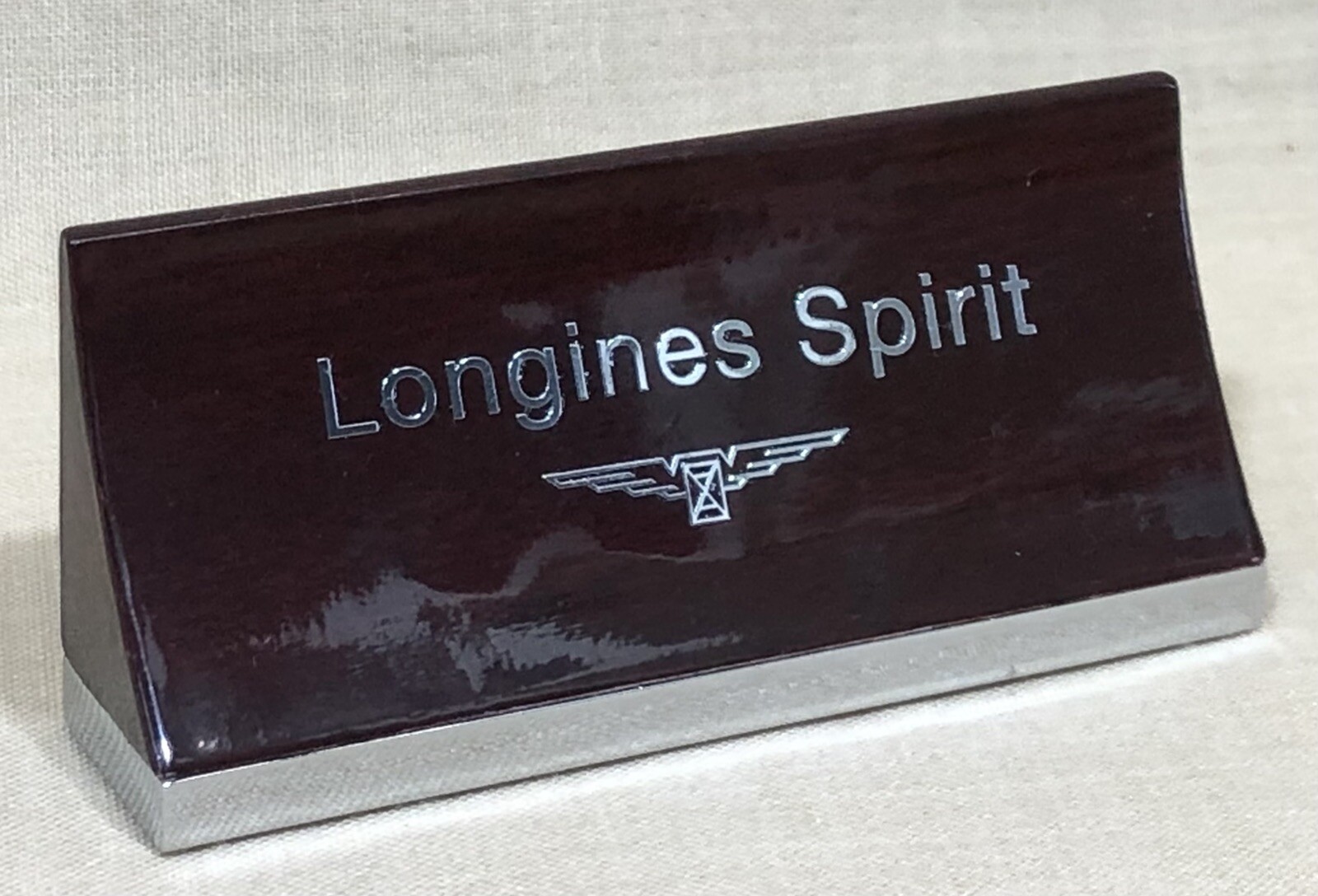 LONGINES SPIRIT Watch Display Official Plaque Chronograph Steel Gold OEM /