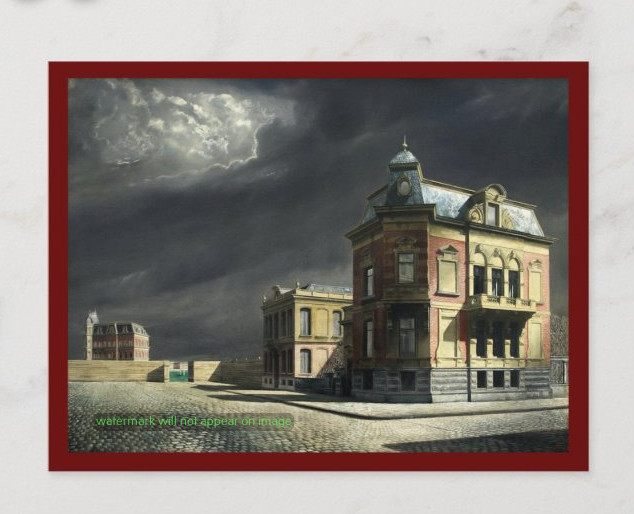 POSTCARD / Carel WILLINK / View of the town, 1934