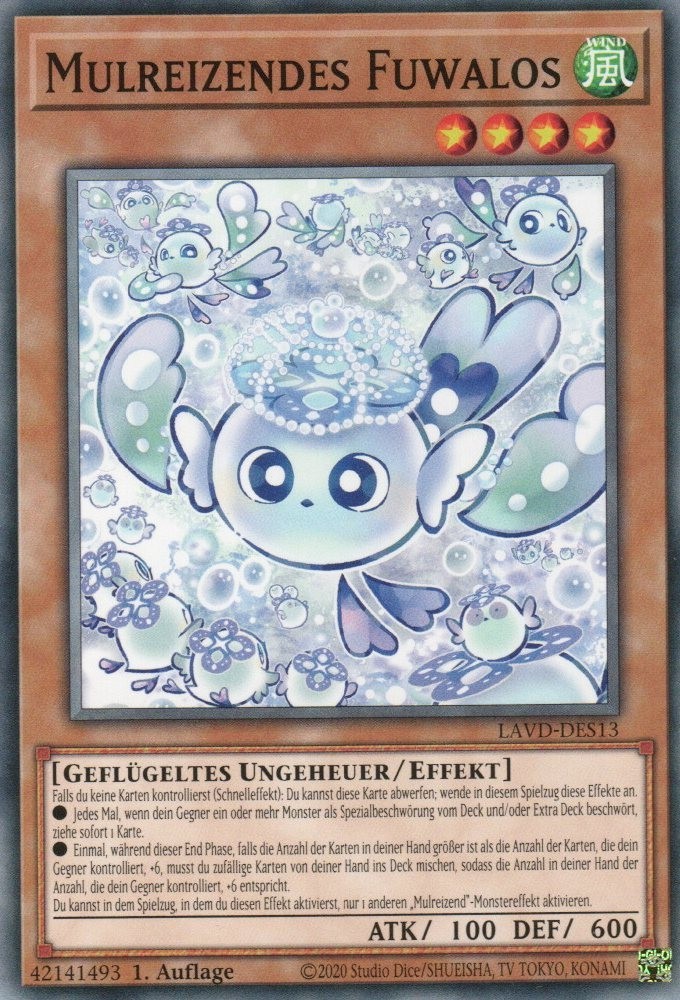 yugioh 1x Mullovely Fuwalos LAVD-DES13 COMMON 1ST EDITION GERMAN