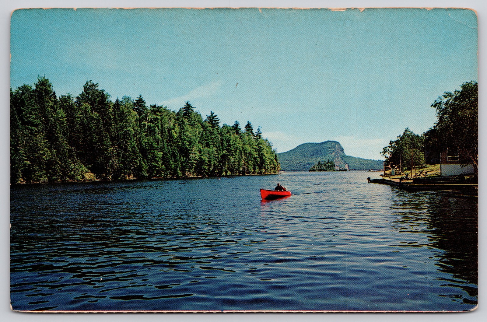 Moosehead Lake Maine ME Moose River Mount Kineo Postcard c1960s