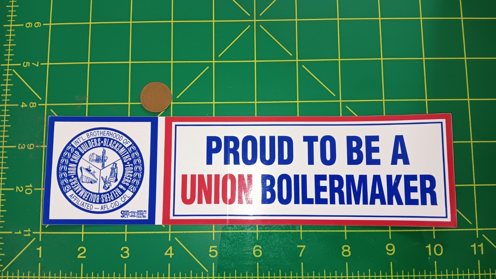 PTB A UNION BOILERMAKER Sticker / Decal  ORIGINAL OLD STOCK