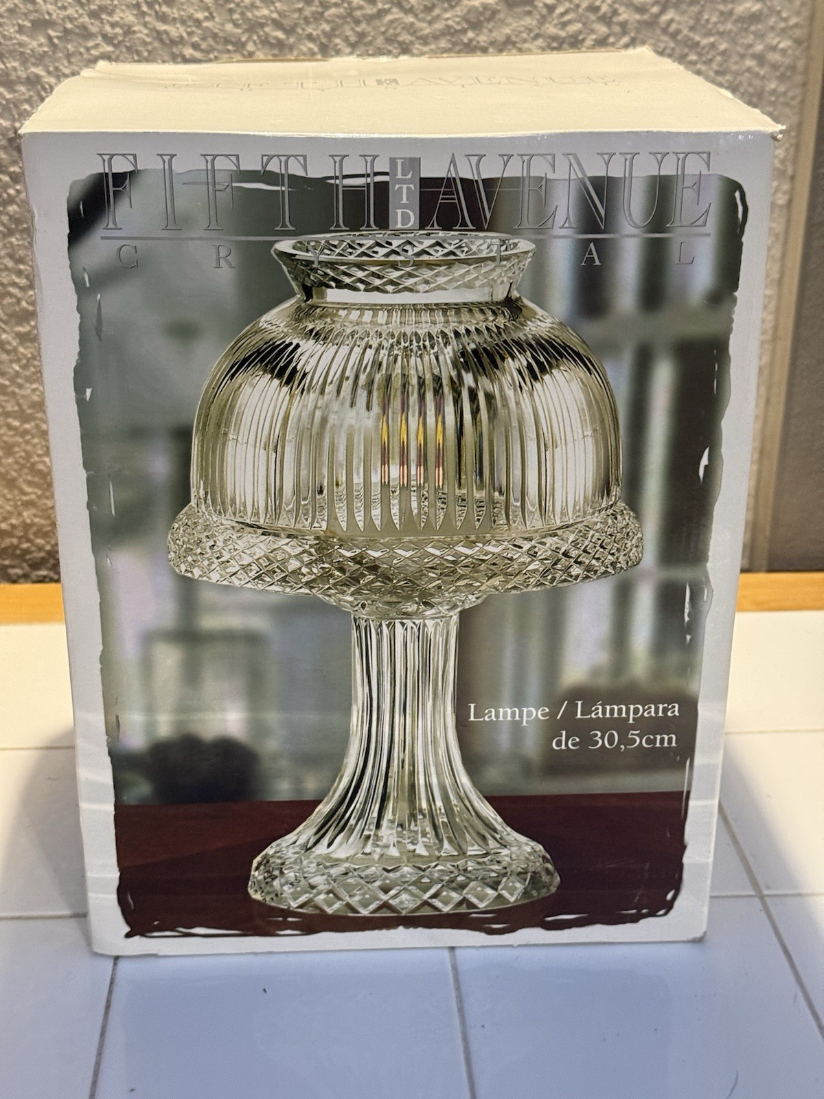 Fifth Avenue Crystal Estate 12” Lead Crystal Table Lamp Open Box