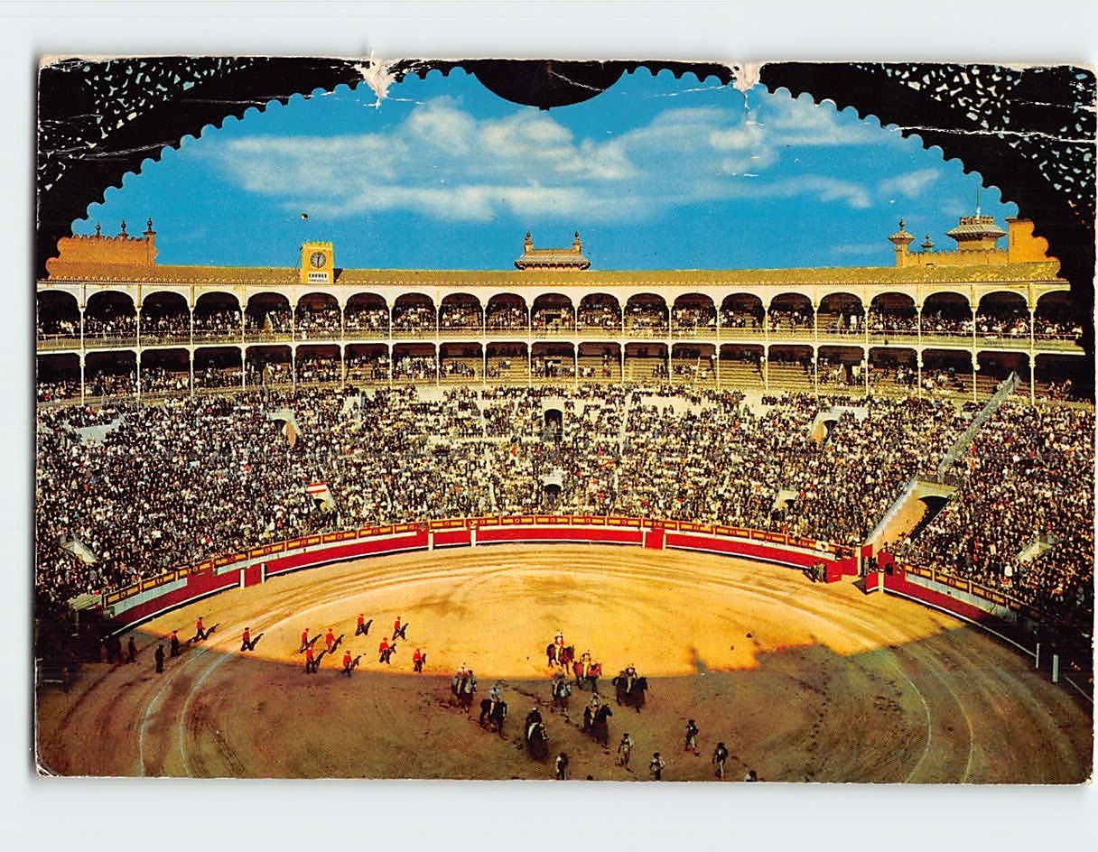 Postcard Bullring cuadrilla parade Mexico City Mexico