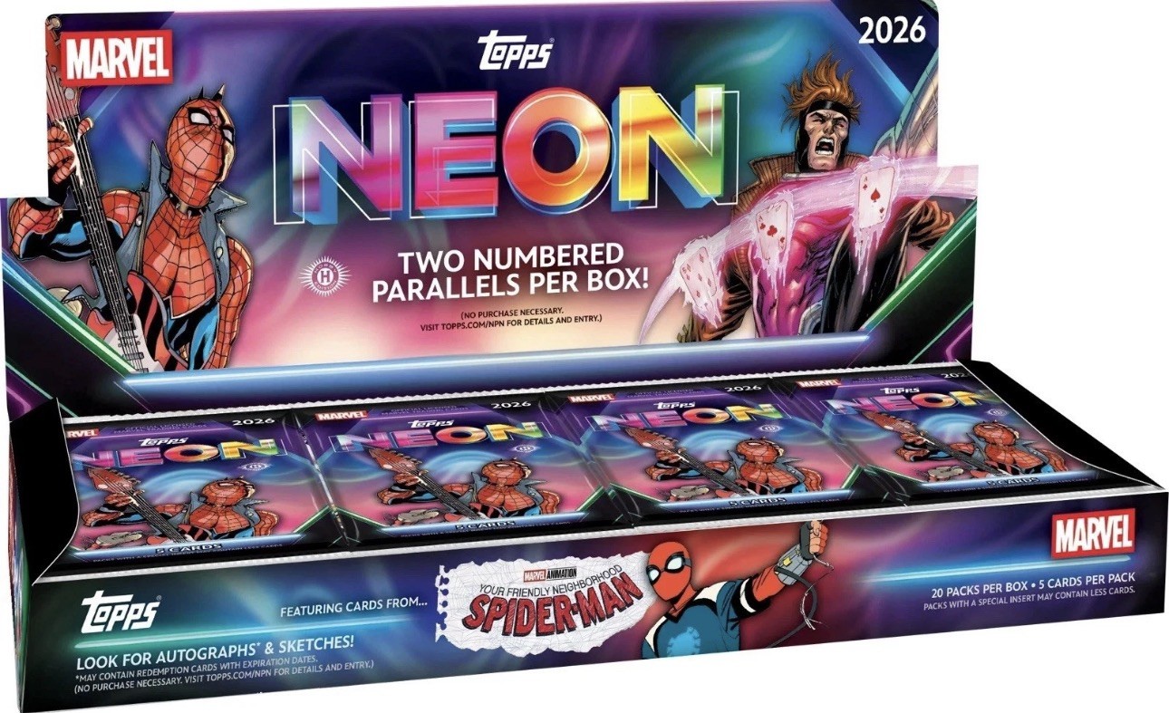 PRESALE SHIPS 10/27 2026 Topps Neon Marvel Hobby Box Sealed 20 Packs 100 Cards