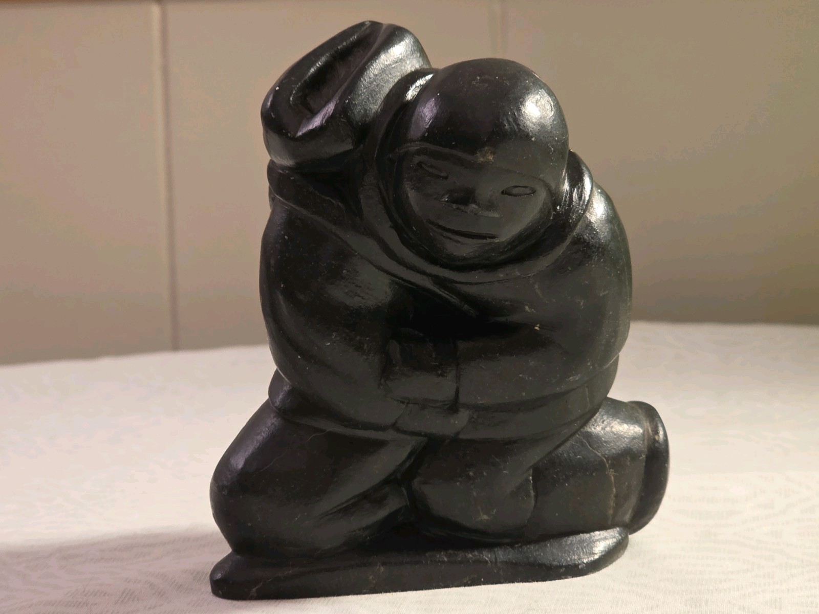 Vintage Inuit Stone Carving signed Joshua