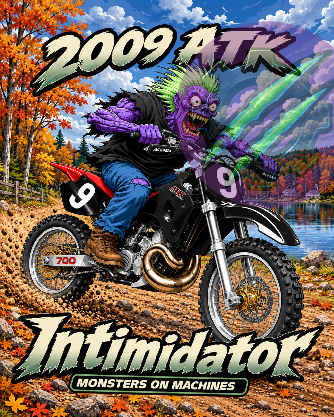 2009 ATK 700 Intimidator Dirt Bike Motorcycle 8x10 Glossy Photo Print Art