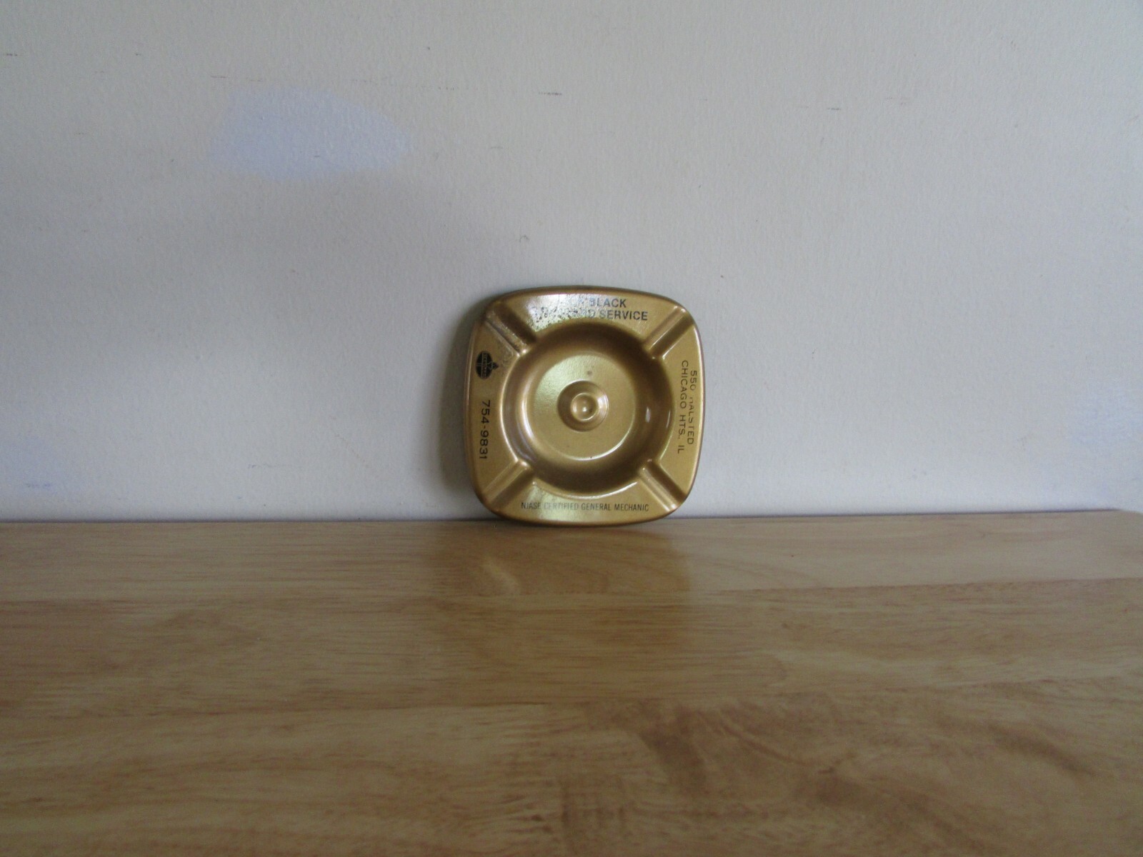 Vintage Metal Ashtray 4 1/4\