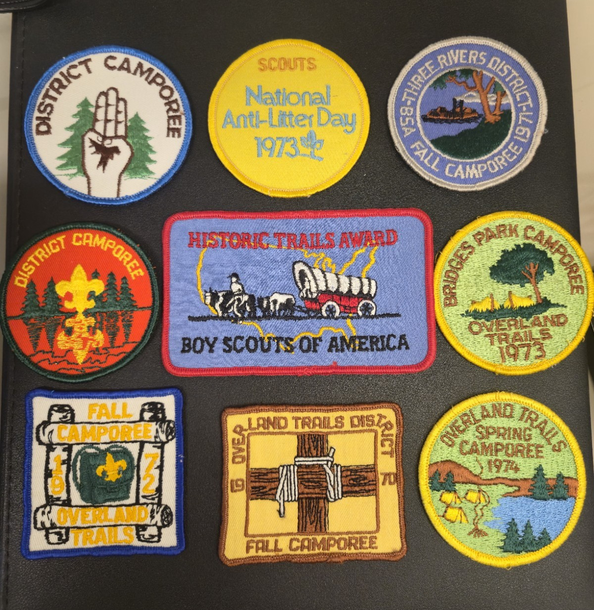 BSA Patches - Overland Trails, Historic Trails, plus others- lot of 9