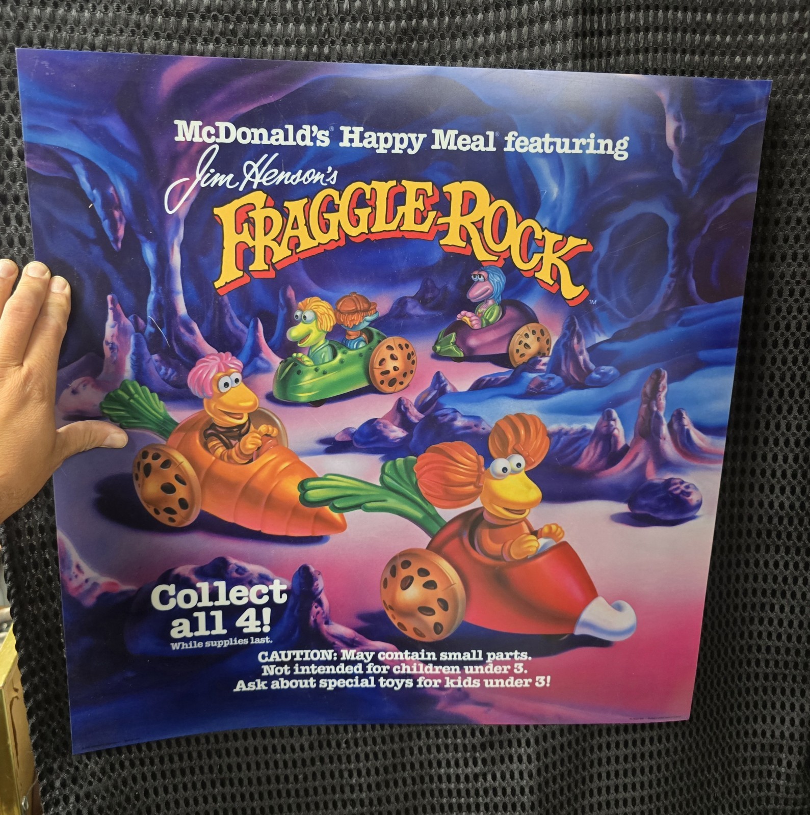 1987 Vintage McDonald\'s Translite Sign Fraggle Rock happy meal 21.75\
