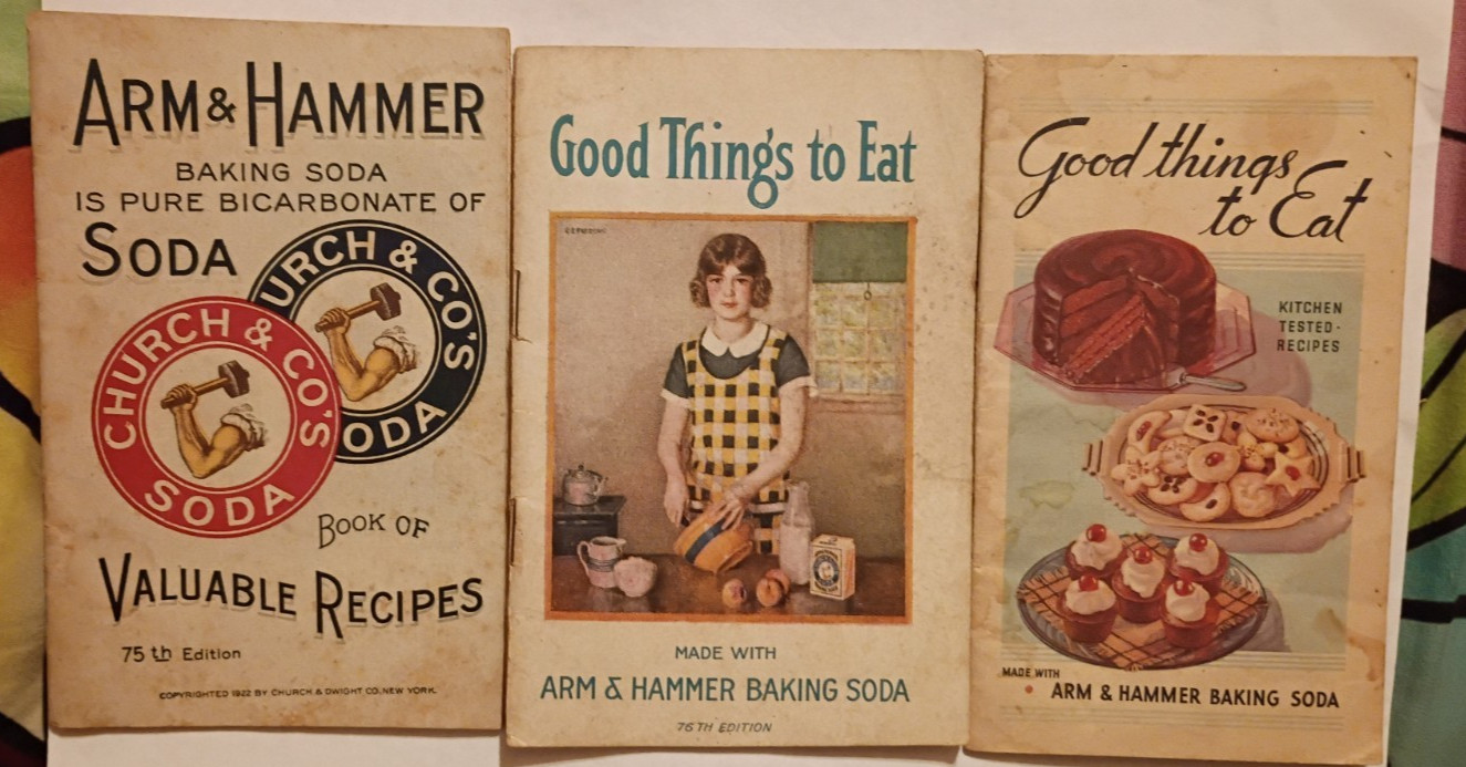 Vintage Arm & Hammer Recipe Booklet Lot (3) 1922, 1924, 1934 - Complete