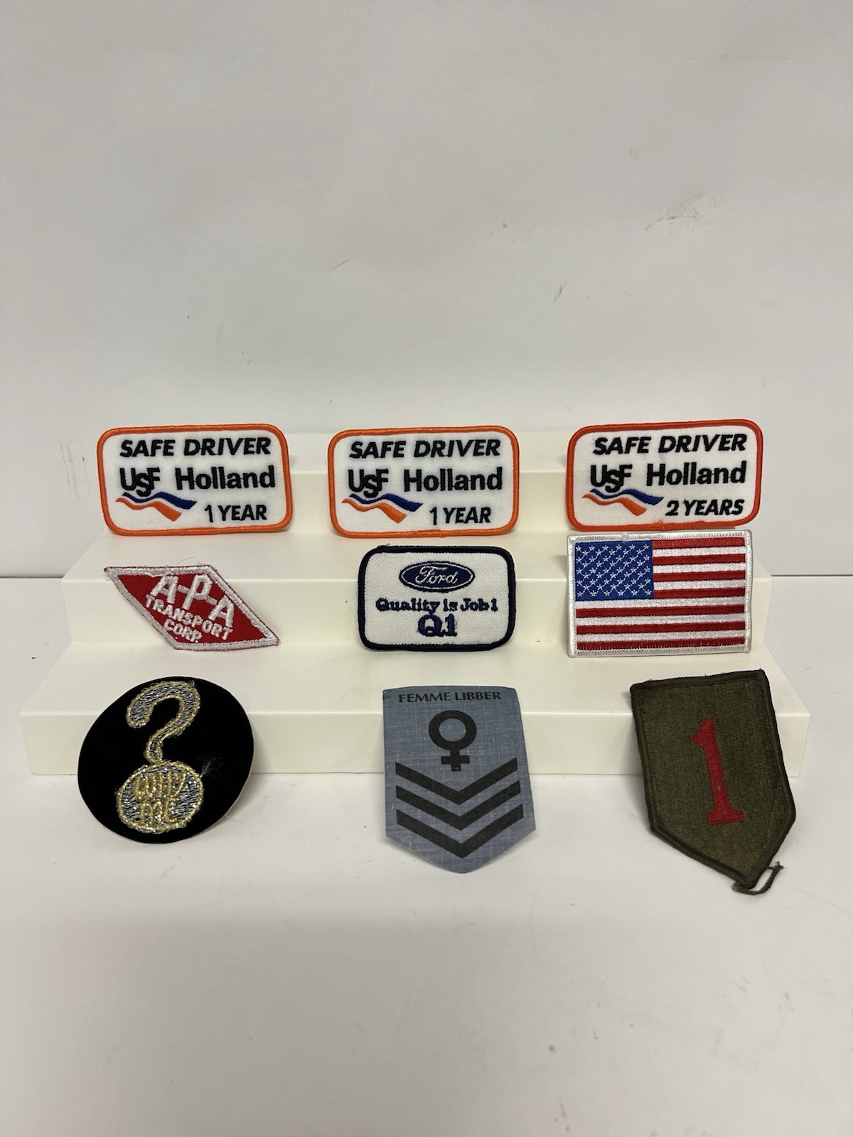 Vintage Mixed Patch Lot – Ford, USF Holland, Army, Novelty